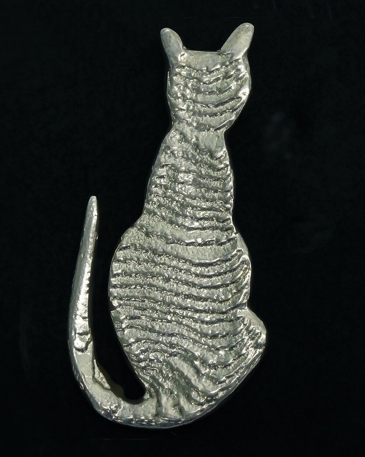 Ladies Pewter Cat Brooch From Country Collection. Cat Design.